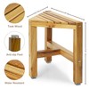 Teak Shower Stool, Teak Shower Bench, 12'' Shower Foot Rest