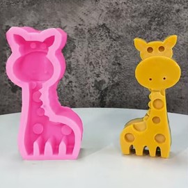1 pieza hecha de molde de silicona para velas con forma de jirafa, cuentas aromáticas de jabón, colgante de coche fresco, decoración de velas, resina escultura