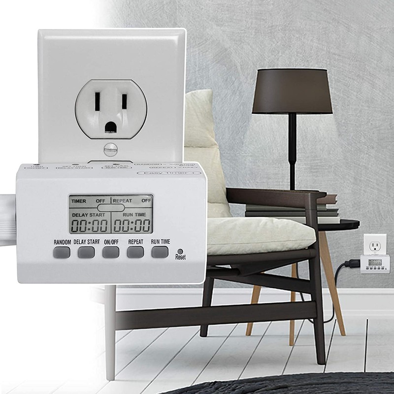 Clear Power Combo Pack: 1-Outlet Grounded EZ Digital Indoor Timer