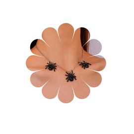 Xduargs Punk Spider Choker Necklace Black Three Spiders Necklace Vintage Spider Pendant Necklace Adjustable Animal Spider Chain Necklace Jewelry for Women