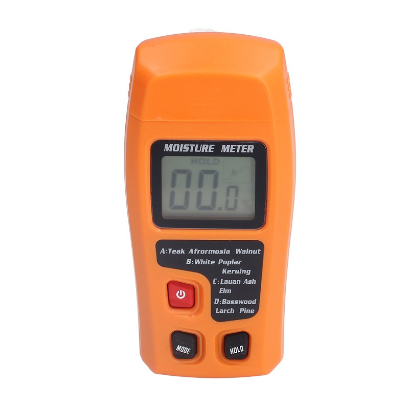 Wood Moisture Meter High Accuracy 4 Modes Orange Moisture Detector