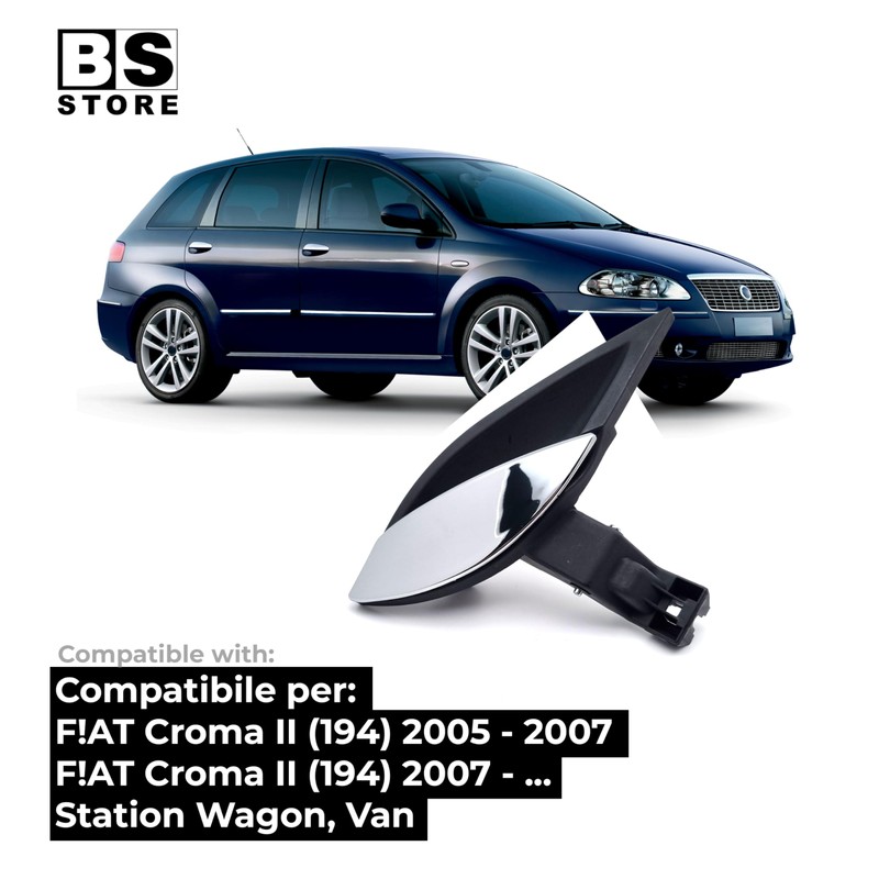 BSSTORE Door Handle Chrome-Plated Interior Front and Rear for Croma