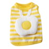 Puppy Striped Egg Vest Cute Skin Friendly Breathable Round Neck