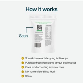 JustFoodForDogs DIY Nutrient Blend for Homemade Dog Food, Chicken & White Rice