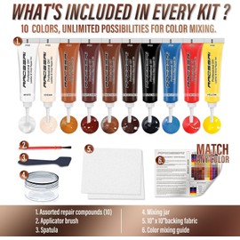 ARCSSAI Leather and Vinyl Repair Kit - Restorer of Your Furniture,Car Seats,Sofa,Jacket,Purse,Belt,Shoes,Genuine,Italian,Bonded,Bicast,Pu Leather No Heat Required Repair & Resto (multi)