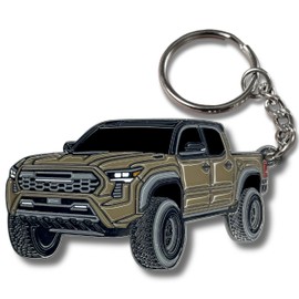FOUR WHEEL BEAST Tacoma Keychain 2024-4th Gen Tacoma Accessories 2016-2024 mods Cool Key Chain Fob Cover Toy Truck (Bronze)