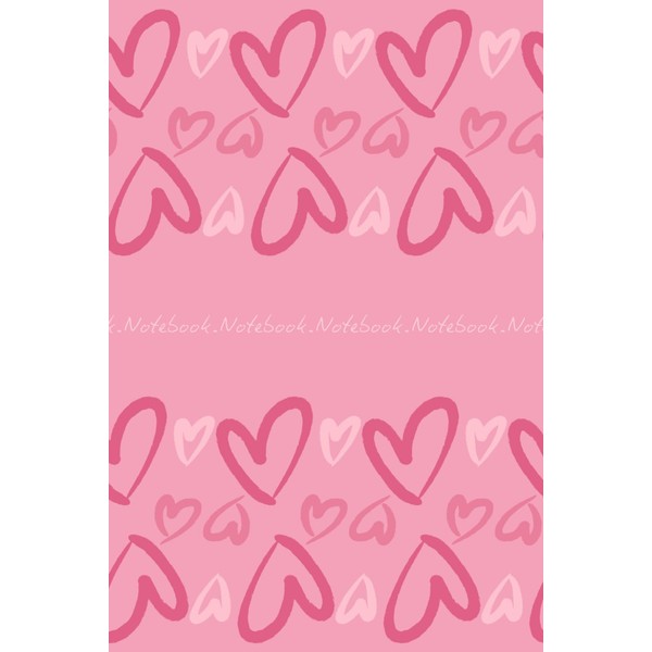 Heart Notebook with 120 Lined Pages: Pink Notepad. Gift Idea.