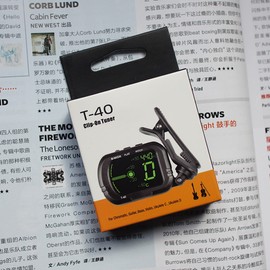 Clip On Tuner with LED Display Screen Musical Instrument Tuner for Guitar Violin Ukulele T40 Tuner