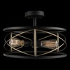 Globe Electric 60869 Denali 3-Light Flush Mount Ceiling Light, Matte