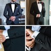 ButtonMode Tuxedo Suit 15pc Set (Fits Most Formalwear) Includes 4