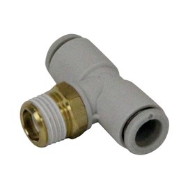 SK11 R1/8 KQ2T06-01AS One-Touch Pipe Fitting Double Ended Cheese Union for 0.2 inch (6 mm) Hose