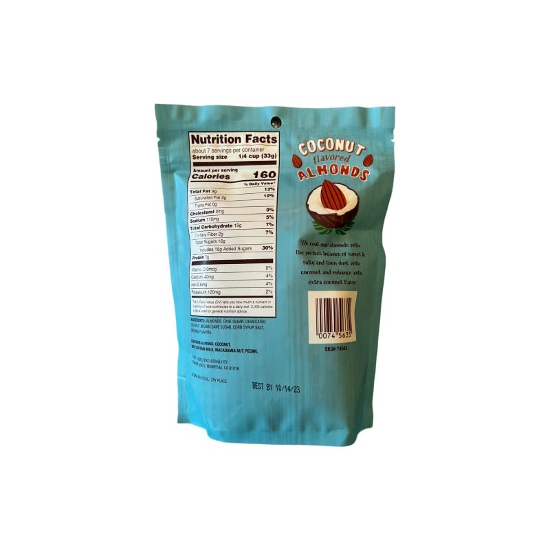 Trader Joe's Coconut Flavored Almonds (Pack of 2)