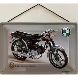 Tin Sign with Cord 30 x 20 cm Steyr Daimler Puch - Monza 6 SL - Blechemma