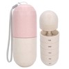 Mingzhe Pills Organizer Weekly Capsule Shape Case Portable 7 Day