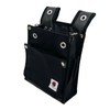 SK11 Canvas Tobi Waist Bag, 2-Tier BS, Black, TSH-2DBS-BK Thin,
