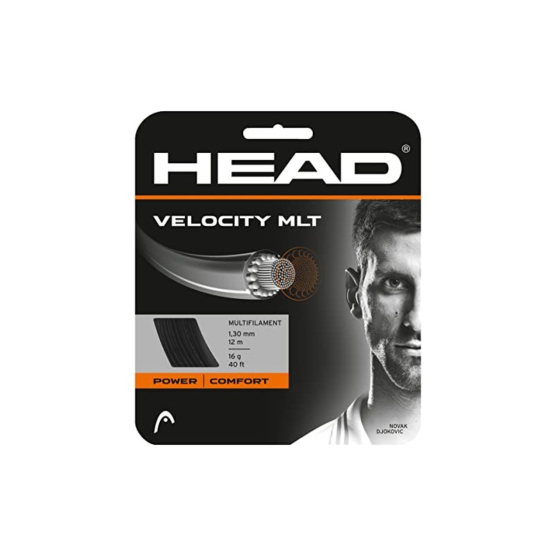 HEAD Unisex Adult Velocity MLT Tennis String Set - Black,
