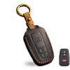 Aoocar 3 Button Genuine Leather Key Fob Cover, for Toyota