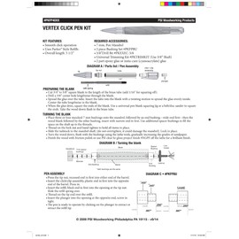 Penn State Industries PKFP4098 Vertex Click Ballpoint Pen Kit Starter Package Woodturning Project