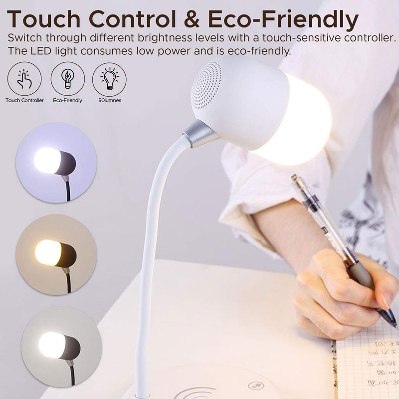5W Qi LED Desk Lamp Wireless Charging Adjustable Touch Sensor