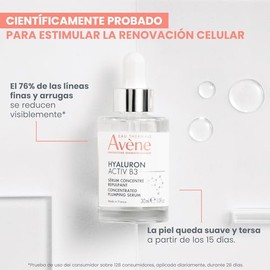 AVENE Hyaluron Activ B3 Sérum Concentrado, Niacinamida y Ácido Hialurónico, Hidratación por 24h, 30 ml