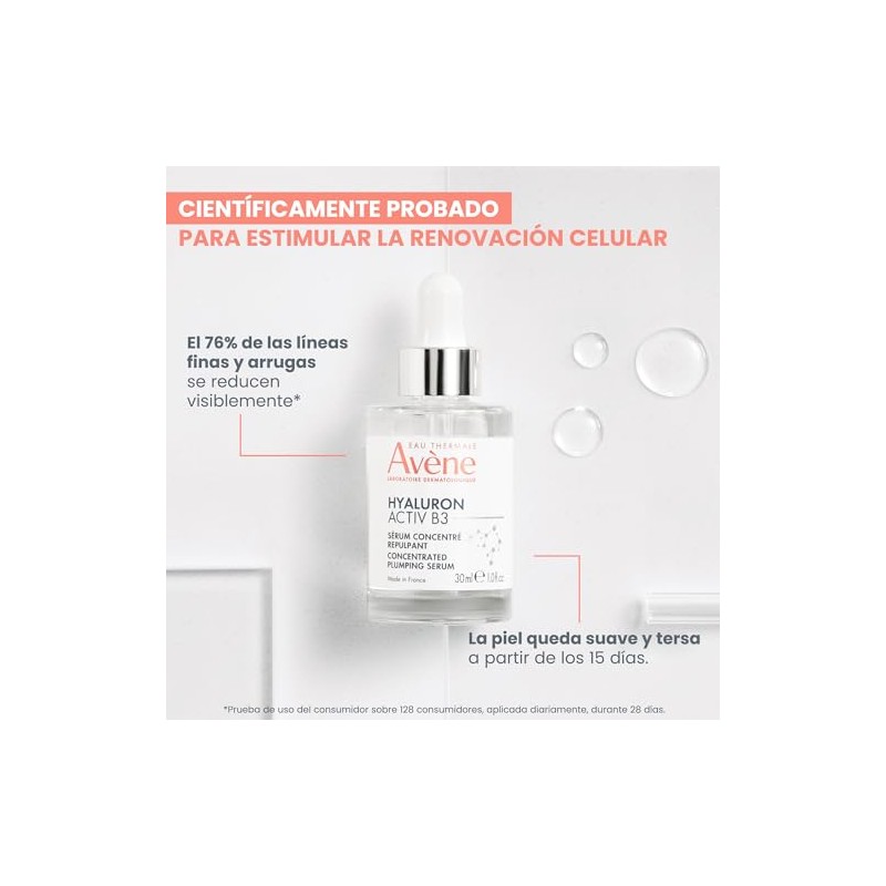 AVENE Hyaluron Activ B3 Sérum Concentrado, Niacinamida y Ácido Hialurónico,