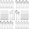60-Piece Silverware Set, Wildone Stainless Steel Flatware Set Service for