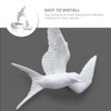 YARNOW Bird Figurine 3Pcs Resin Sparrows Swallows Dove White Decor