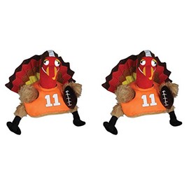 Beistle Unisex Plush Football Touchdown Turkey Hats, 2 Pieces – Thanksgiving Party Supplies, Sports Themed Event, Game Day Tailgate, Dress-Up Costume Caps, Novelty Holiday Headwear