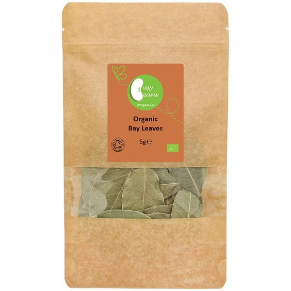 Organic Dried Bay Leaves - Certified Organic - by Busy Beans Organic (5g)