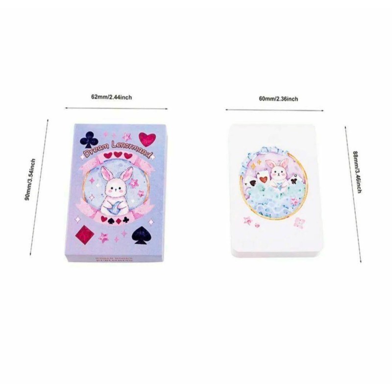 Dream Le Norman Cards, Cute Rabbit Design, Pack of 36,