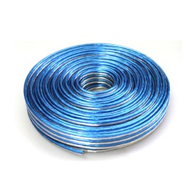 Absolute USA SWT16B100 Professional Premium Speaker Wire 16 Ga 100ft - Clear Blue/White