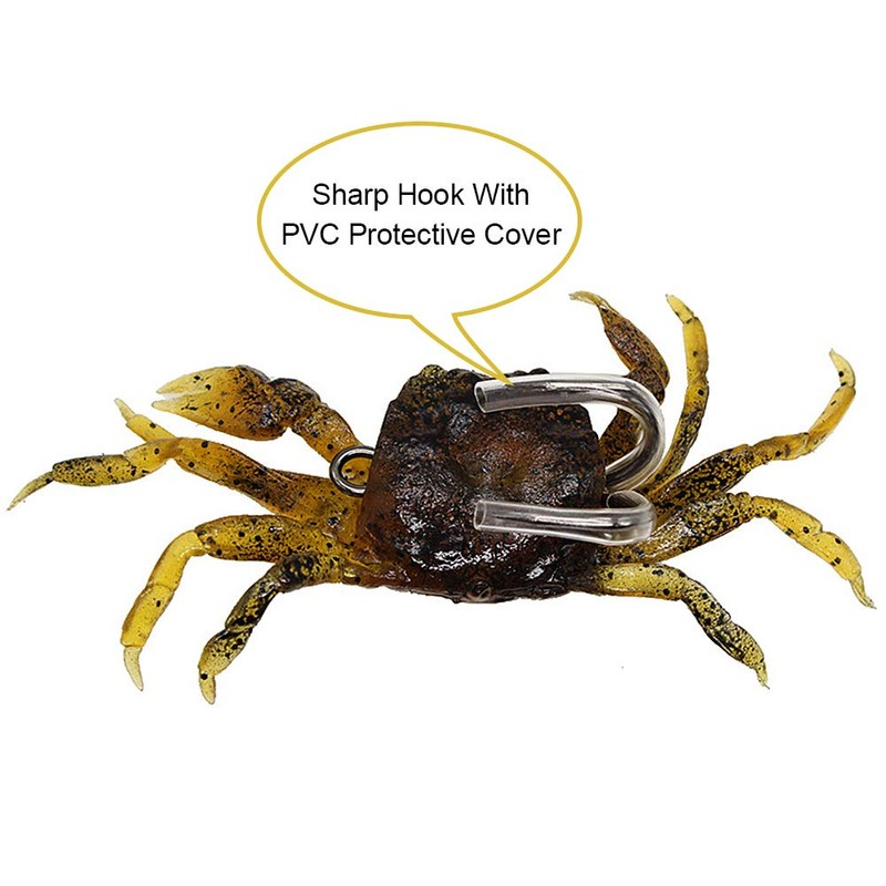 3 PCS 10cm 30g Soft Fishing Lures Crab Artificial Bait