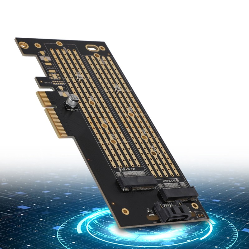 PCIE to M.2 SATA+NVME Dual Disk Expansion Card for 2230