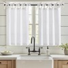 Vangao Net Curtains White Modern Kitchen Linen Look Bistro Curtain