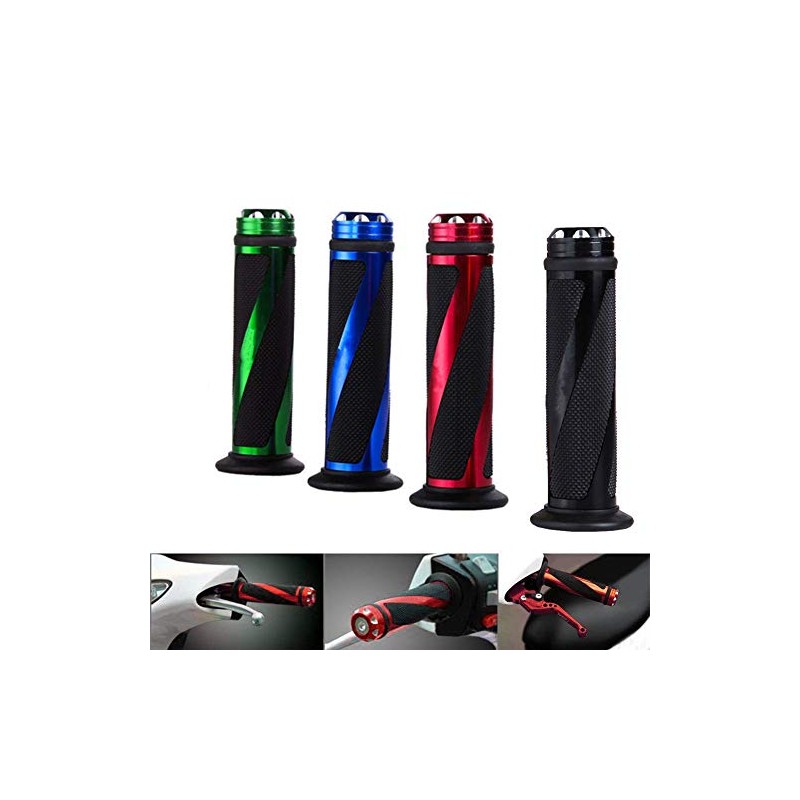 LERTREE 7/8" Aluminum Rubber Gel Hand Grips for Motorcycle Sports