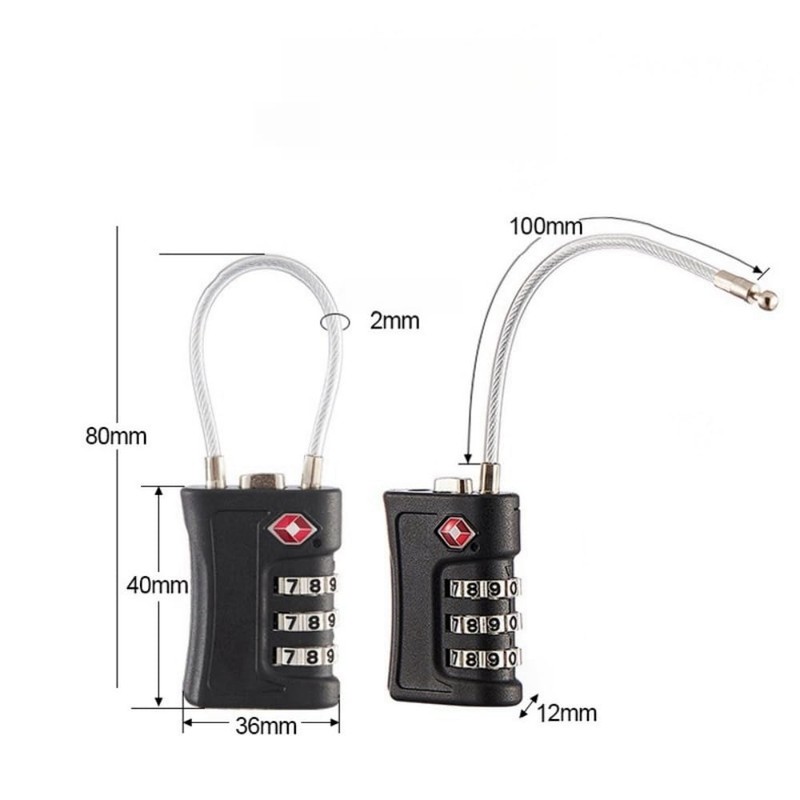 TSA Suitcase Lock, TSA Lock Suitcase with Additional Luggage Tag,