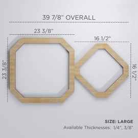 Ekena Millwork WALW24X24X0375LKHCH Lockhart 3/8"T Decorative Fretwork Wall Panels, 39 7/8" W X 23 H, Cherry