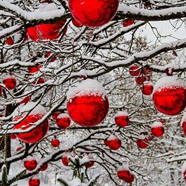 Annastore XXL Christmas Baubles, Large, for Outdoor Use, Frost-proof and Weatherproof 20 or 30 cm