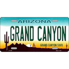 Inga Grand Canyon Arizona State Background Novelty License Plate 6"X12" License Plate Sign