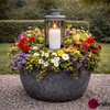 Mariles Lantern on Pole Ground Spike Handle for Standing Weatherproof