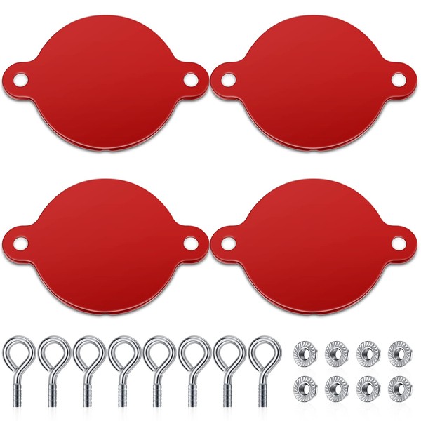 Xuhal 4 Pcs Fire Department Connection Caps Red Fire Sprinkler Covers with Screws Aluminum FDC Connection Fire Sprinkler Stop Valve Fire Hose Fitting Fire Sprinkler Head for Fire Hydrant Accessory