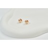 Gold&Deer 14K Goldfield Round Ball One-Touch Earrings White Gold /