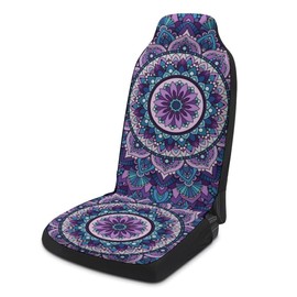 Generic 1PC Colorful Print Universal Upgrade Breathable Car Seat Cover, Durable and Ventilated Automotive Seat Protector (Lotus)