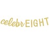 Sursurprise 8th Birthday Banner, Gold CelebrEight Banner, 8th Birthday Party