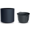 Prosperplast Heos Flower Pot Planter with Insert Plastic Anthracite 29.8