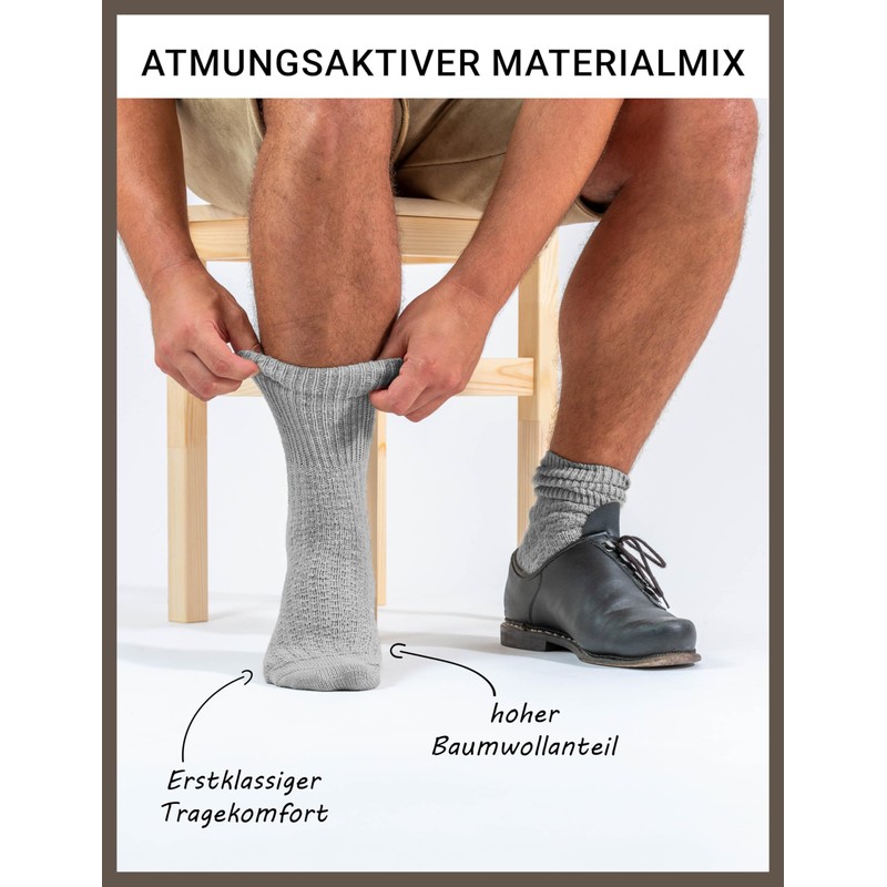 Stockerpoint OC-Ludwig Men's Short Costume Socks Pack of 1, gray