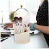 Ciieeo Rotatable Makeup Brush Organizer with Lid Stylish Transparent Cosmetic