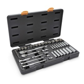 GEARWRENCH 47 Piece 1/4", 3/8" SAE 6 Point SAE Standard & Deep Mechanics Tool Set - 89090