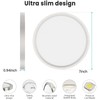 libtit LED Ceiling Light Silver 15 W, 18 cm Flat