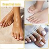 False Toenails, Gradient Natural Artificial Toenails for Sticking, Full Cover